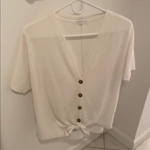 Socialite Short Sleeve Sweater Button-down